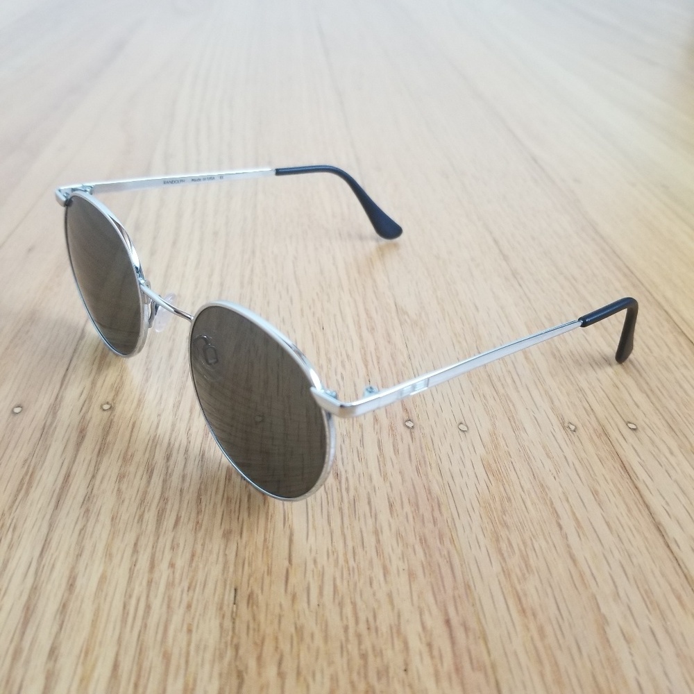 RANDOLPH USA P3 49mm Retro Silver Grey Sunglasses
